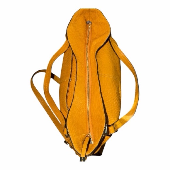 Vince Camuto Mustard Yellow Leather Shoulder Bag - Picture 5 of 11